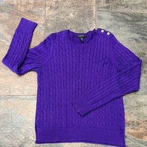 Ralph Lauren Vibrant Purple Knit Top